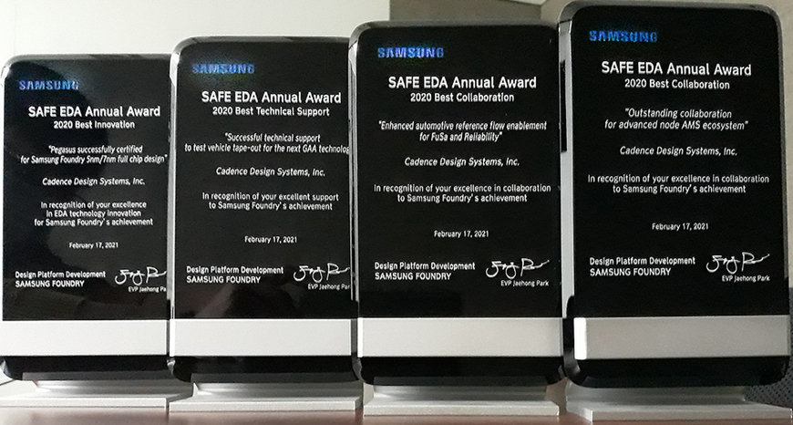 Cadence remporte quatre trophées SAFE EDA 2020 décernés par Samsung Foundry